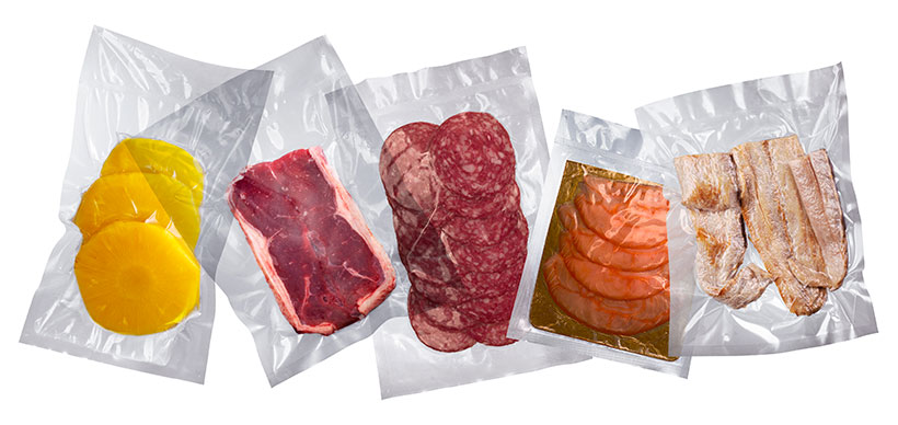 Porciones de alimentos al vacío