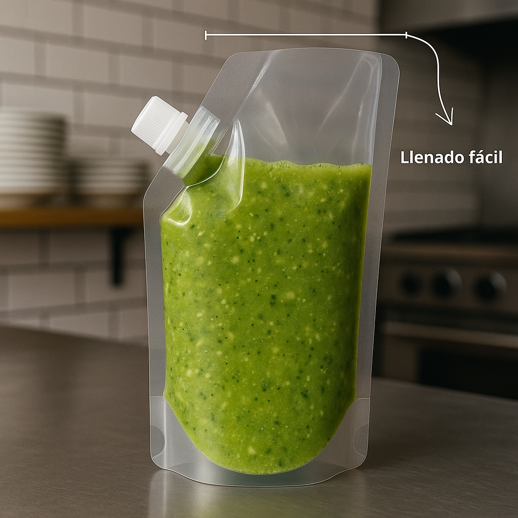 Bolsa Para Liquidos De 500ml Con Valvula Dispensadora P/100