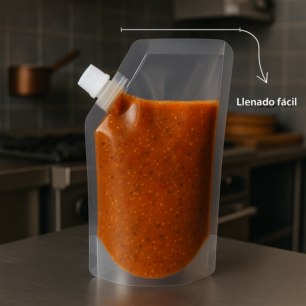 Bolsa Para Liquidos De 500ml Con Valvula Dispensadora C/1000